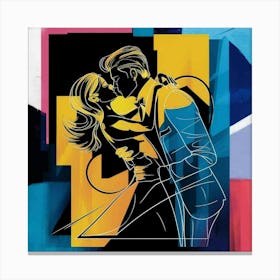 Couple Kissing 3 Canvas Print