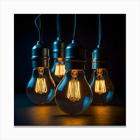 Edison Light Bulbs Canvas Print