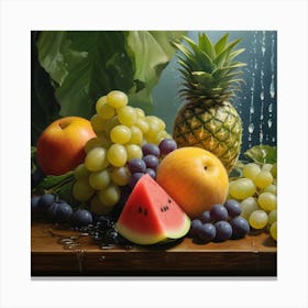 Fruit And Water Canvas Print