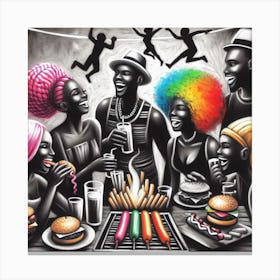 Bbq Party Canvas Print
