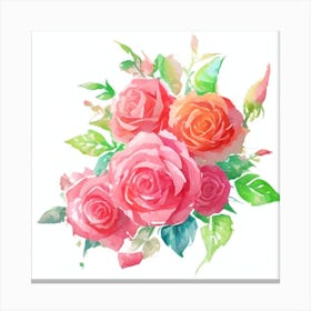 Watercolor Roses9 Canvas Print