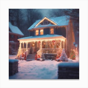 Christmas House 95 Canvas Print