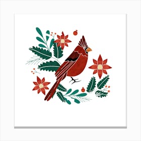 Christmas Cardinal Canvas Print