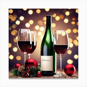 Christmas Wine 1 Canvas Print