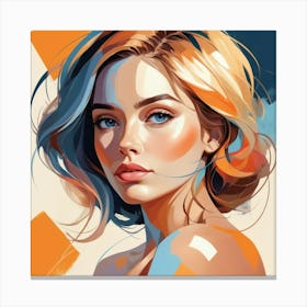 Abstract Painting of Woman Canvas Print