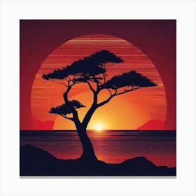 Sunset Tree 16 Canvas Print