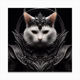 Cat In Armor 3 Canvas Print