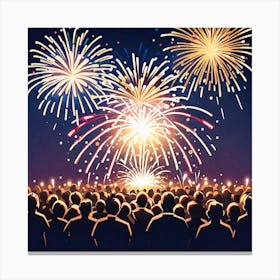 Fireworks In The Sky 6 Canvas Print