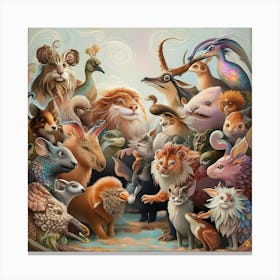 Group Of Animals Canvas Print