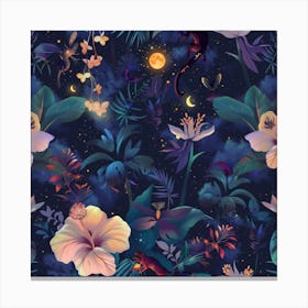 Seamless Tropical Pattern Canvas Print