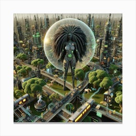 Futuristic Cityscape 7 Canvas Print