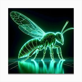 Neon Wasp Canvas Print