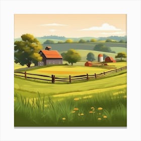 Farm Landscape 16 Canvas Print