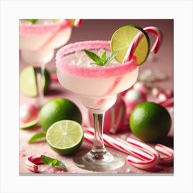 Margarita With Candy Canes Canvas Print