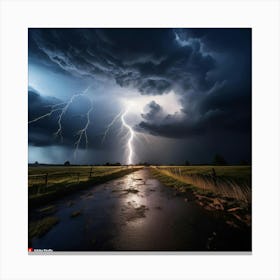 Lightning In The Sky Canvas Print