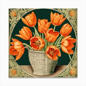 Orange Tulips Canvas Print