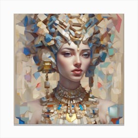 The Jigsaw Becomes Her - Pastel 21 Canvas Print