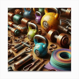 Gym Equipment Canvas Print