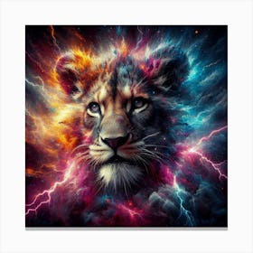 Lightning Lion Canvas Print