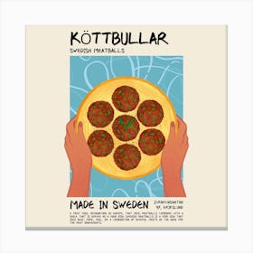 Köttbullar Square Canvas Print