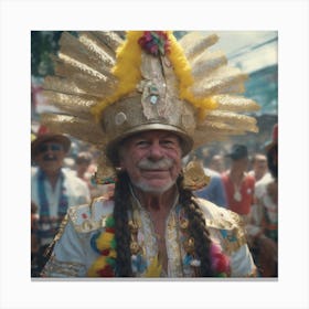 Man In A Hat 10 Canvas Print