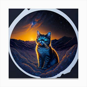 Cat Colored Sky (18) Canvas Print