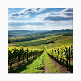 Countryside Wine Heaven Vine Green Nature Rheinland Grape Grower Eifel Spring Vinery Blan (1) Canvas Print