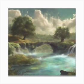 Bridge Over A River Canvas Print