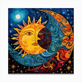Sun And Moon 7 Canvas Print