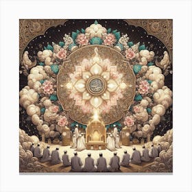 Generate an image depicting the divine blessing of guidance as mentioned in Surah Al-Fatiha." Canvas Print