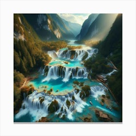 Waterfalls In Plitvice Canvas Print