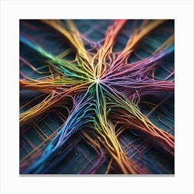Abstract Colorful Network 2 Canvas Print