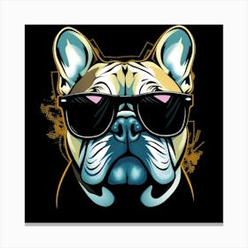 French Bulldog With Sunglasses 1 Canvas Print