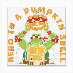 Teenage Mutant Ninja Turtles Halloween Raphael Pumpkin Shell Canvas Print