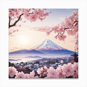 Japanese Cherry Blossoms Canvas Print