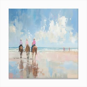 Horses On The Beach Canvas Print