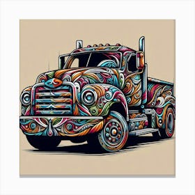 Truck Art Design With Vibrant Colors And Intricate Patterns (2) Canvas Print