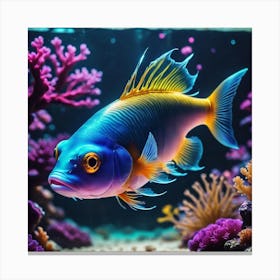 Colorful Fish In The Ocean Canvas Print