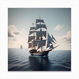 A Sailing Ship On The Horizon With A Sense Of Adventure 422116904 Canvas Print