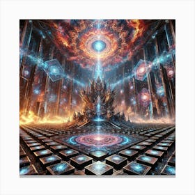 A Stunning Depiction Of The Fractal Throne Room, T Canvas Print