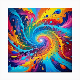 Colorful Swirl Painting Canvas Print