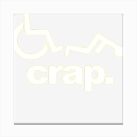 Handicap Wheelchair Funny Wheelchair Fall Canvas Print