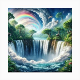 Rainbow Waterfall 1 Canvas Print