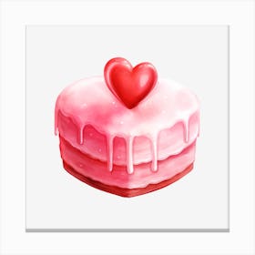 Valentine'S Day Cake 5 Canvas Print