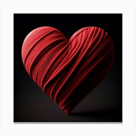 "A representation of the human heart, a symbol of love, wrapped in soft red velvet, representing the warmth and comfort of true love. Canvas Print