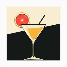 Abstract Cocktail Bar Illustration Wall Aart Canvas Print