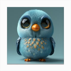 Blue Little Bird  Canvas Print