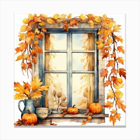 Autumn Window 5 Canvas Print