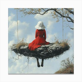 Girl On The Swing Canvas Print