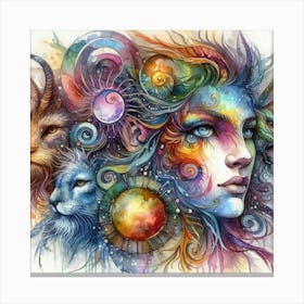 Astrology Painting Canvas Print